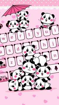 Pink Cute Panda Keyboard screenshot 2