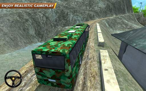 Army Coach Bus Hill Driving 3D screenshot 5