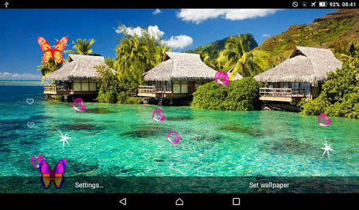 Paradise Live Wallpaper - Screen Lock, Sensor,Auto 4 تصوير الشاشة