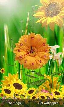 Sunflower Clock Live Wallpaper 4 تصوير الشاشة