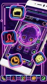 Neon Purple Tech Circle Theme screenshot 1