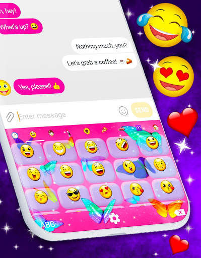 Butterfly Keyboard 🦋 Neon Themes Keyboards स्क्रीनशॉट 3