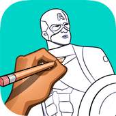 how to draw Captain America 1.0