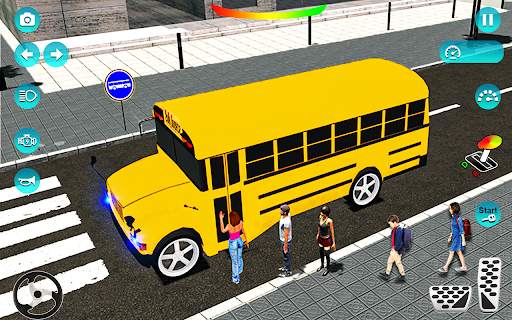 Coach School bus driving game screenshot 1