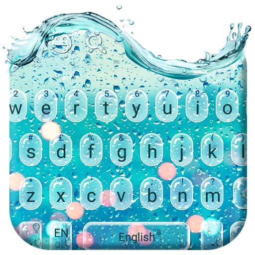 Blue Glass Water Keyboard Theme 10001007