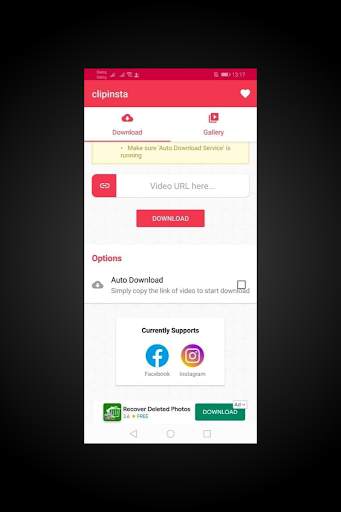 Downloader For facebook & Instagram Video स्क्रीनशॉट 1