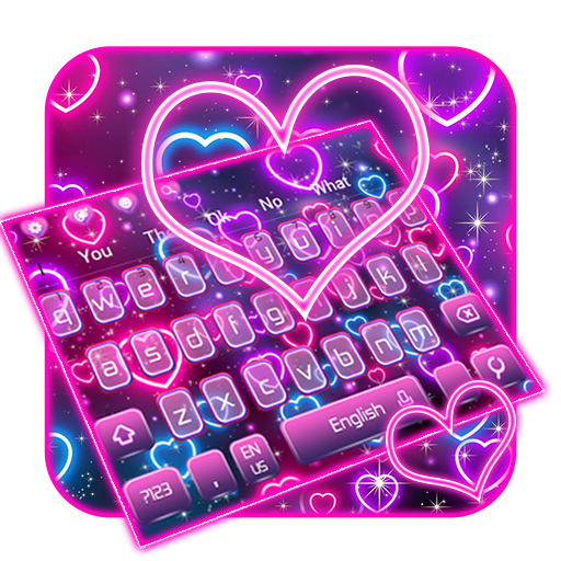Neon Heart Keyboard Theme icon