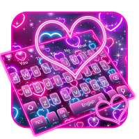 Neon Heart Keyboard Theme on 9Apps