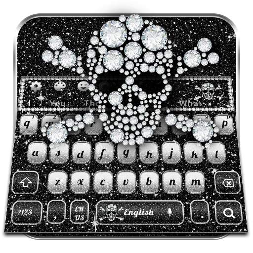 Diamond RIP Skull Keyboard Theme 10001002