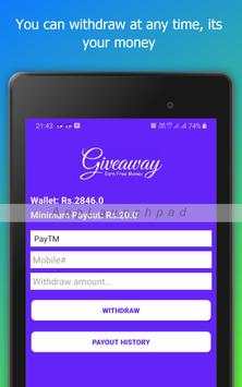 GiveAway - Earn money स्क्रीनशॉट 12