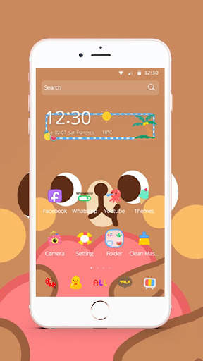 Cartoon Bear Face Emoji Theme🐻 screenshot 1