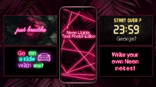Neon Lights - Text Photo Editor 4 تصوير الشاشة