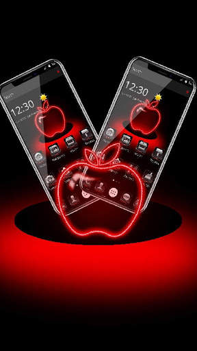 Red Neon Apple Dark Theme screenshot 3