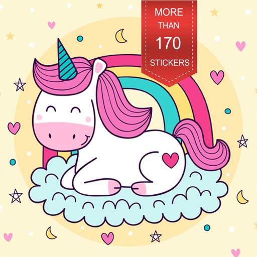 Unicorn stickers for pictures emojis kawaii editor 1.0