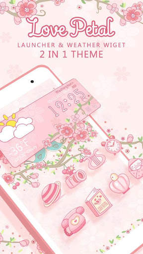 (FREE) Love Petal 2 In 1 Theme screenshot 1