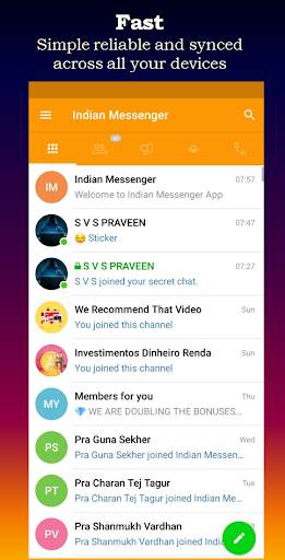 Indian Messenger - Indian Telegram screenshot 1