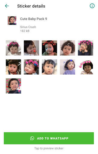 Korean Cute Baby Stickers - WhatsApp Sticker Apps screenshot 8