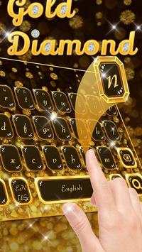 Gold Diamond Keyboard Theme screenshot 2