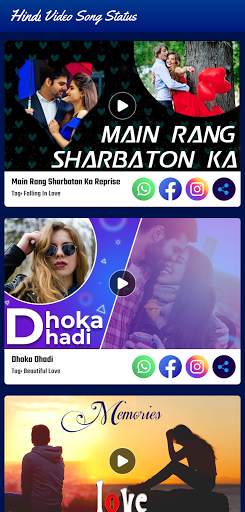 Hindi Video Songs Status Maker स्क्रीनशॉट 2