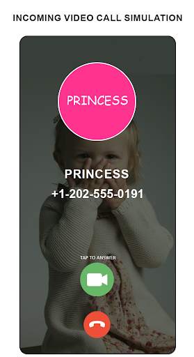 Fake Call Simulator For Princess screenshot 1