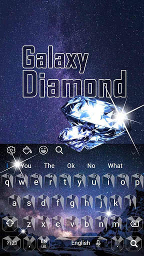 Beautiful Galaxy Diamond Keyboard Theme स्क्रीनशॉट 4