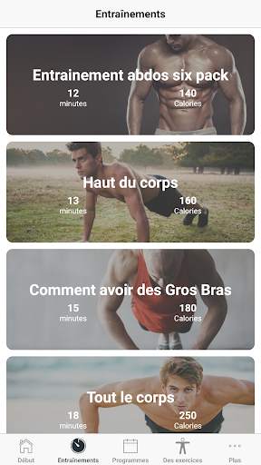 Exercices de musculation pour les hommes screenshot 6