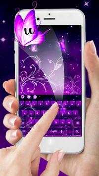 Purple Butterfly Keyboard Theme screenshot 2