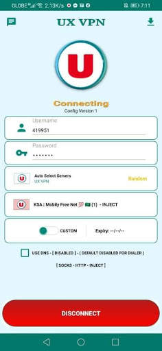UX VPN screenshot 2
