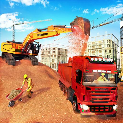 jeu de construction pont ville icon