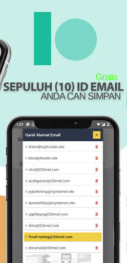 T Mail - Alamat Email Sementara Gratis Instan screenshot 3