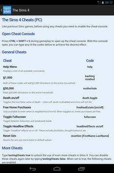 Cheats for The Sims screenshot 5