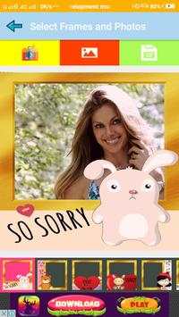 I Am Sorry Photo Frame To Make Photo Collage screenshot 2