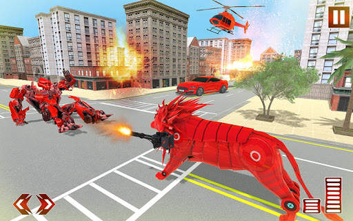 Lion Robot Transformation War: Car Robot Games screenshot 3