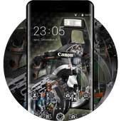 Tech theme wallpaper canon camera black metal 1.0.2