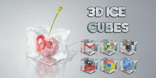 3D Ice Cubes Solo Launcher Theme screenshot 1