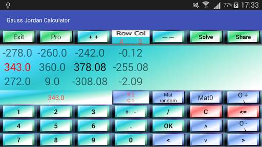 Gauss Jordan Calculator 7 تصوير الشاشة