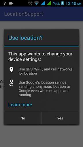 Location Support screenshot 1