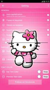 Cute Pink Kitty Cat Keyboard screenshot 3