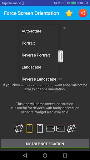 Force Screen Orientation screenshot 3