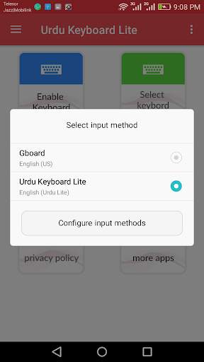 Urdu Keyboard Lite screenshot 3