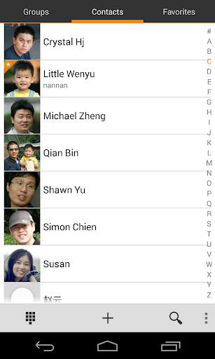 exDialer Orange ICS Theme screenshot 2
