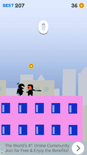 Ninja On The Roof screenshot 1