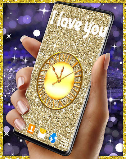 Sparkle Live Wallpaper ❤️ Gold Glitter Wallpapers screenshot 1
