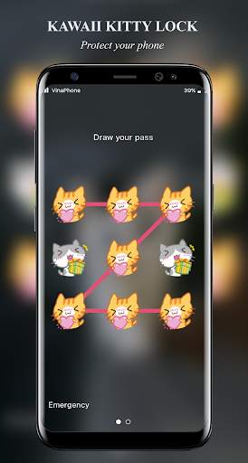 Kawaii Kitty Lock Screen Emoji - kitty wallpaper screenshot 3