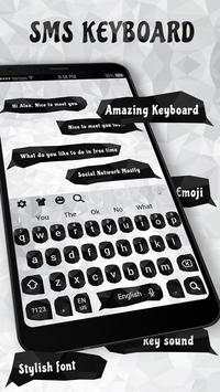 SMS Black and White Crystal Keyboard screenshot 3