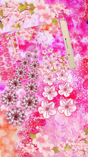 Cherry blossom gravity keyboard screenshot 1