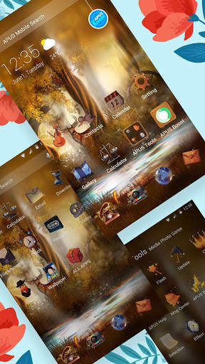 Cute deer fairy tale - APUS Launcher theme screenshot 2