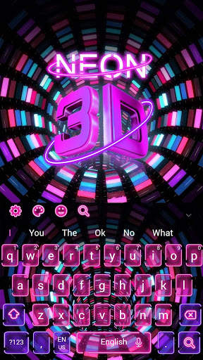 3D Neon Light Hologram Keyboard Theme screenshot 4