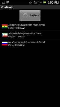 World Clock screenshot 2
