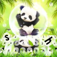 Adorable Bubble Panda Keyboard Theme